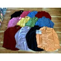 ราคา ยกกระสอบเสื้อเชิ้ตแขนยาวโอเวอร์ไซด์สีพื้นล้วนป้ายหัวเสือมา (16562971549)