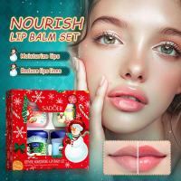 ราคา ~~ All English Students Christmas Nourishing Lipstick Set Box SADOER Repair Anti-Drying Lipstick (44257825887)