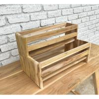 ราคา ชั้นวางขวด 2 ชั้น ทำจากไม้สัก ชั้นวางเครื่องปรุง วางขวดซอส ขวดน้ำปลา ขวดน้ำมัน (22934714928)