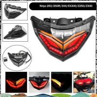 ราคา รถจักรยานยนต์ไฟท้าย LED เบรคหลังไฟเลี้ยวแบบบูรณาการสําหรับ Kawasaki Ninja 250 300 EX300 Z250 2013-2018 neweer (27757103843)