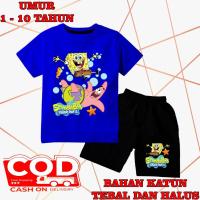 ราคา KATUN Spongebob การ์ตูน motif ชุดเด็ก 1 วัสดุผ้าฝ้ายพรีเมี่ยม DTF สกรีนการพิมพ์ cln สีดํา (43124725812)