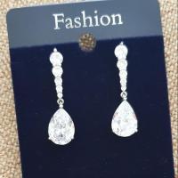 ราคา ต่างหูเพชรczทรงหยดน้ำ ต่างหูดารา ต่างหูระย้า (4833619936)