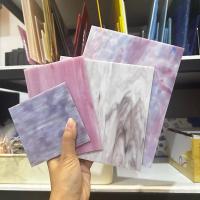 ราคา กระจกสี กระจกโทนม่วงชมพู กระจกทำสเตนกลาส stained glass diy #pp (29909504090)