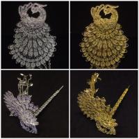 ราคา ปิ่นปักผมชุดไทย รูปนกยูง เครื่องประดับชุดไทย สีเงิน/สีทอง/สีเงินรมดำ (2004858157)