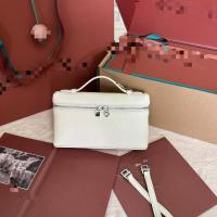 ราคา ล19 โลโก้ซิปคู่เปิดปิดหนังกระเป๋าเครื่องสําอางกระเป๋าสี่เหลี่ยมเล็กกระเป๋าถือกระเป๋าสะพายผู้หญิงสีขาว (43912472141)