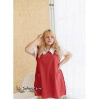 ราคา Plussizeชุดเดรสสีแดงมีกระเป๋าหน้าใช้งานได้ เดรสคนอ้วน #กระโปรงสาวอวบ #เสื้อผ้าแฟชั่นราคาถูก #เดรสสาวอ้วน #เดรสน่ารัก (15435871115)