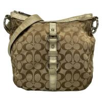 ราคา COACH shoulder Signature Chelsea F14446 khaki dark Brown leather Direct from Japan Secondhand (26291507452)