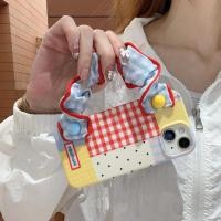 ราคา [สายรัดข้อมือยางยืดลายสก๊อตสีฟ้า] เคสโทรศัพท์ ไอโฟน 17/16โปรแม็กซ์15 สไตล์ใหม่ 14/13/12 กันกระแทก 11 (43422519240)