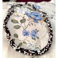 ราคา สร้อยคอหินแท้ งานแฮนด์เมด ผสมสีขาวดำน้ำตาล (7918823572)