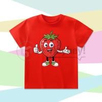 ราคา เสื้อยืดน่ารัก STRAWBERRY FRUIT CHILDRENS ฟรีพิมพ์ชื่อ COOL MATERIAL (40470705711)