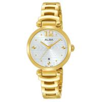 ราคา ALBA Fashion Quartz Ladies นาฬิกาข้อมือผู้หญิง สายสแตนเลส สีทอง รุ่น AH7M66X1,AH7M66X (5432268828)