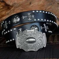 ราคา ❥ Retro Heavy Metal Rivets เข็มขัดผู้ชาย Harley หัวรถจักร Rock Punk ❥ (27585599851)