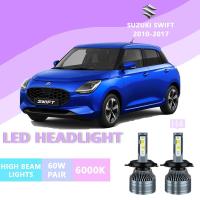 ราคา 2pcs สําหรับ Suzuki Swift 2010-2017 H4 LED Super Bright Hi/Lo Beam ไฟหน้าโคมไฟ LED ไฟหน้าหลอดไฟแสงสีขาว (29866320393)