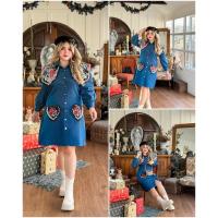 ราคา เดรสสั้นสาวอวบ ผ้ายีนส์แท้ แต่งคอปกใหญ่สุดอลัง ลุคคุณหนูดูแพงต้องชุดนี้ แพทเทิร์นเป๊ะมาก เสื้อผ้าสาวอวบอ้วน พลัสไซส์ (25459725321)