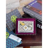 ราคา กระเป๋าสตางค์ กระเป๋าเงินใบสั้น Tory burch T monogram jacquard embroidered mini wallet (28484628807)