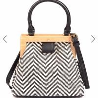 ราคา กระเป๋าถือ/สะพายได้ ลายขาว-ดำ F.O.F แท้ซื้อจากช็อป (7414430586)
