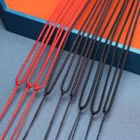 ราคา สร้อยคอจากเชือกกลม DIY ถักด้วยวิธียืดหยุ่น มีหัวจี้เล็กๆ จากอัญมณีหยก ก251010 (41873526585)