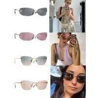 ราคา ของแท้ เลนส์โลโก้ CHANEL LOGO แว่นตากันแดดโลหะสำหรับคู่รัก (28617027095)