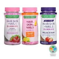 ราคา < พร้อมส่ง > Nature's Bounty , Hair Skin & Nails with Biotin and Collagen , เยลลี่ รส Tropical / Strawberry , 80 Gummies (16751806697)