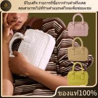 ราคา ใหม่ มีใบเสร็จ อุปกรณ์เสริมที่สมบูรณ์ Miu Miu สีขาว กระเป๋าถือ ของแท้ 100 (40422763857)