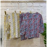 ราคา ทักก่อนสั่ง 6076 ชุดเซท2ชิ้น ผ้าcottonอินเดีย เสื้อคอกลม แขน9ส่วน อก34”+ กางเกง4ส่วน MTD (18267007433)