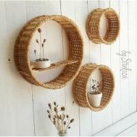 ราคา แจกันติดผนังหวาย/แจกันดอกไม้ติดผนัง/แจกันอเนกประสงค์ (26681160777)