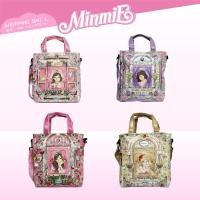 ราคา Minmie กระเป๋าถือลายเจ้าหญิง tote bag ช้อปปิ้ง ทรงตั้ง หนังพีวีซี มี 4สี สีชมพู บานเย็น ม่วง ทอง (27364374157)