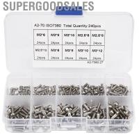ราคา Supergoodsales 240 ชิ้น M2x6/M2x8/M2x10/M3x6/M3x8/M3x10/M3x12/M2.5x6/M2.5x8/M2.5x10 ชุดสกรู CX4 (25266645666)