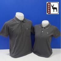 ราคา เสื้อโปโล Geeko ตรากวาง สีเทาท็อปดำ (1889005794)