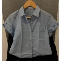 ราคา A64เสื้อเชิ๊ตฟ้าแขนสั้น(ทรงบอย) แบรนด์ญี่ปุ่น ไซส์ S-Mต้น อกหน้าผ้า36''ไหล่15''ยาว25''(มือ✌️ใหม่มาก)cotton100% (27763351722)