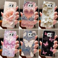 ราคา Jelly สําหรับ Samsung Galaxy S6 Edge Plus Elegant ดอกไม้ผีเสื้อโบว์เคสโทรศัพท์สําหรับ Samsung S6 Edge + ซิลิโคนนุ่มโปร่งใส TPU Cover (42823901207)