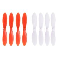 ราคา ใบพัดโดรน 4x Red 4x White Rotor Propellers Blades for Hubsan X4 H107 H107D H107C H107L RC Quadcopter Accessories (1256574604)