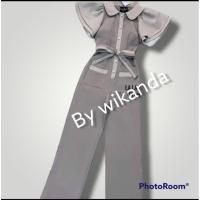 ราคา จั๊มยาวคอปกแขนเป็นชั้นผูกเอวงานป้าย (20325762055)