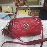 ราคา กระเป๋าmetrocity เมโทรซิตี้ ของแท้มือ2 ขนาด 8นิ้ว สูง5นิ้ว สีแดง อะไหล่เงิน สภาพดี (5339860359)