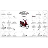 ราคา แท้100% ชุดสี Wave125 i ปี 2024 รถสี แดง-ดำ ล้อซี่ แท้ศูนย์ เฟรมเวฟ กาบเวฟ (มีสติ๊กเกอร์ติดมาให้จากโรงงาน) (H131) (29300631711)