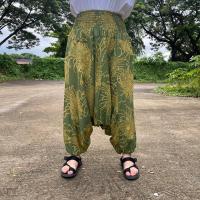 ราคา กางเกงม้ง ผ้าฝ้ายพิมพ์ลาย ขาจั๊ม เอวฟรีไซส์ (23985825973)