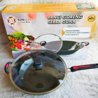 ราคา [4300gr] H070 | WOK / GSF กระทะเทฟล่อนอเนกประสงค์พร้อมฝากระจก (8828639165)