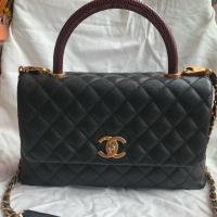 ราคา Used in good condition Chanel Coco 10.5 Lizard สายถอดได้ อปก การ์ด ถุงผ้า (4641741431)
