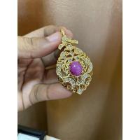 ราคา พร้อมส่ง จี้เพชรซีกพลอยลิลลี่ชมพูหวานสวย หุ้มไมครอน หุ้มทองแท้ งสวยสุดๆ (5194552636)