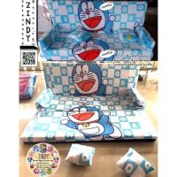 ราคา ที่นอนโซฟาพิงผนังลายโดเรม่อนตารางสีฟ้าสด3in1สามารถปรับได้3แบบ (294557387)