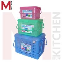 ราคา M KITCHEN ตะกร้า ตะกร้าพลาสติก มีหูหิ้วและฝาปิด เหมาะสำหรับใส่แมว สุนัข สัตว์เลี้ยงต่างๆ (C1) (23968353872)