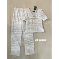 ราคา ❤️Love Lady❤️ เซตลูกไม้ผ้าหนา สีขาว แขนสั้น คอทหารเรือ มาคู่กับกางเกงขายาว ทรงเกร๋ๆ ลายสวยๆๆๆทรงน่ารักๆ (23020426460)