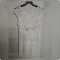 ราคา เดรสปักมุกสีขาว ลูกไม้ (857380027)