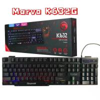 ราคา MARVO Keyboard Gaming K632G คีย์บอร์ด เกมส์มิ่งมีไฟ LED ของแท้ ประกัน 1ปี (1914657268)