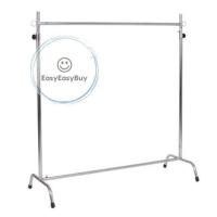 ราคา ราวตากผ้าโครเมี่ยม 2 สี ชุบสีระเบิด ชุบโคเมี่ยม ราวแขวนผ้า ปรับระดับสูง-ต่ำได้ แข็งแรง ทนทาน ez99 (4916162263)