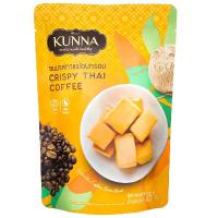 ราคา (แพ็ค 4 ห่อ) Kunna Crispy Thai Coffee/Mango/Cocoa25g./ Young Coconut Gummy 89g. /Freeze dried durian 50g. คันนาขนมอบกรอบ (25690346834)