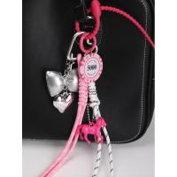 ราคา Sweetheart Pink Horse Bag Pendant Silver Bow Chain Keychain miu Style Girl Bag Pendant Unique Pendant (29667150859)