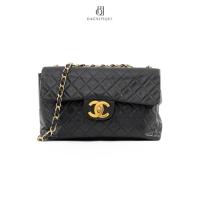 ราคา [ของแท้]CHANEL JUMBO CLASSIC FLAP BLACK LAMB GHW มีใบรับประกัน ตรวจสอบได้ทุกใบ ✅ (44008992373)