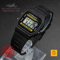 ราคา (สินค้าแท้ 100%) US SUBMARINE นาฬิกาข้อมือผู้ชาย - หญิงระบบ DIGITAL กันนํ้าสายยางดำรูปทรง Classic ไฟสว่างเต็มจอ ขนาด 34m (26704732007)