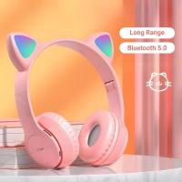 ราคา ไฟLEDหูแมว หูฟังแมวสนับสนุน P47M หูฟังบลูทูธไร้สาย 5.0 TWS ชุดหูฟังบลูทูธแบบสวมหัว (22869884071)